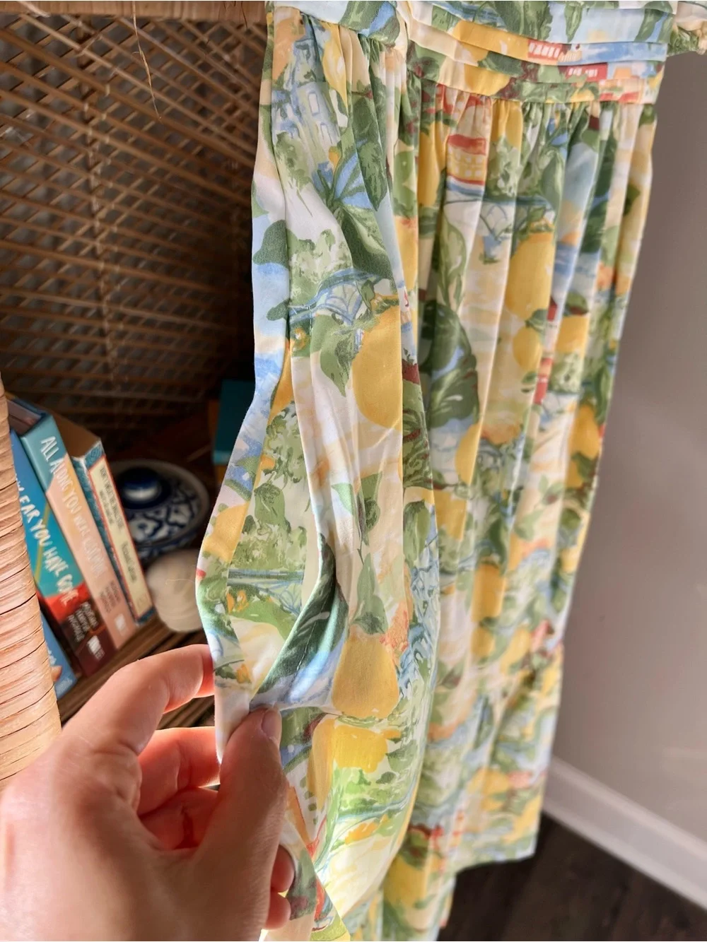 Abercrombie & Fitch Summer Puff Sleeve Maxi Dress with Tropical Coast Print